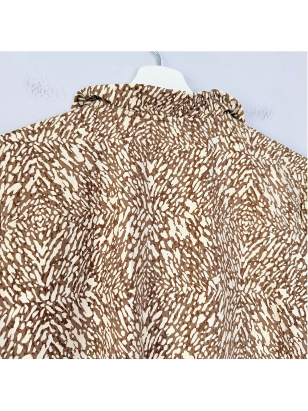 J.McLaughlin Catalina Cloth Durham Ruffle Collar Blouse Size Large - Picture 5 of 10